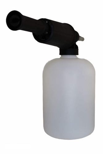 Schauminjektor mit Mengenregulierung und Flasche - Inhalt 2 Liter